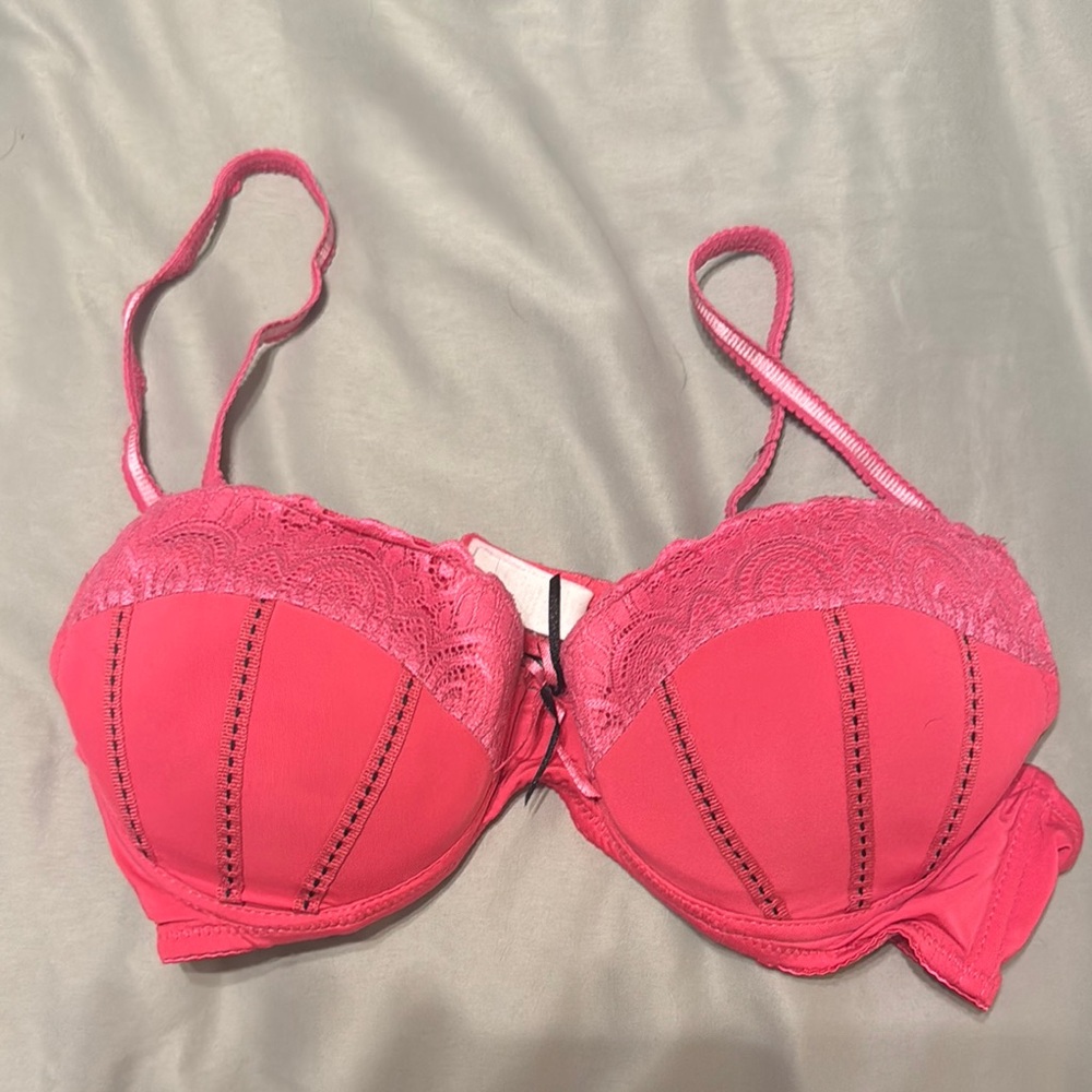 Pink Lace Women's Bra